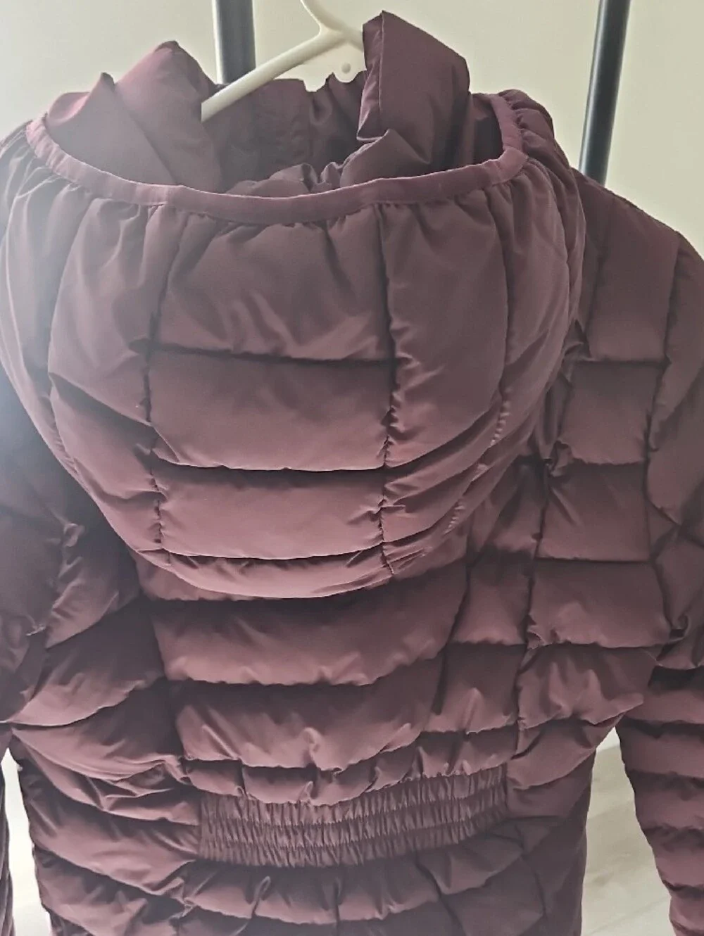Michael Kors Hooded Puffer Jacket - Burgundy Plum